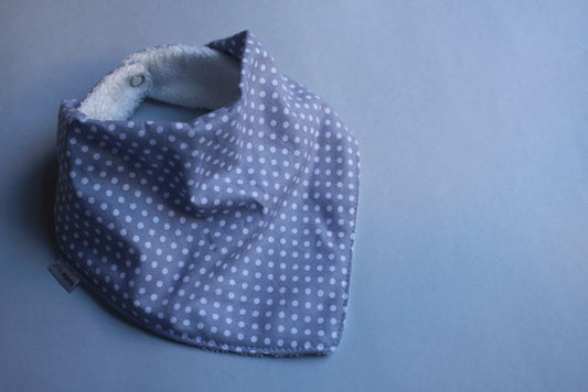 Bandana Bib - Grey Polkadot - Little Dreamer Australia