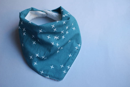 Organic Bandana Bib - Teal Twinkle - Little Dreamer Australia